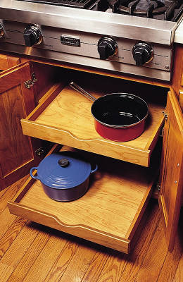 Under-cooktop Pullout Shelves