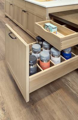 Water Bottle Storage With Nested Pullout