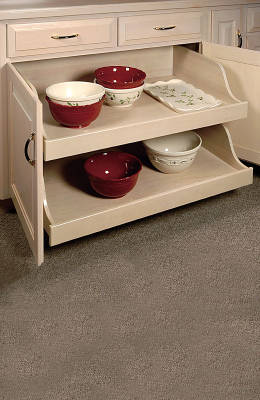 Scooped Pullout Shelves