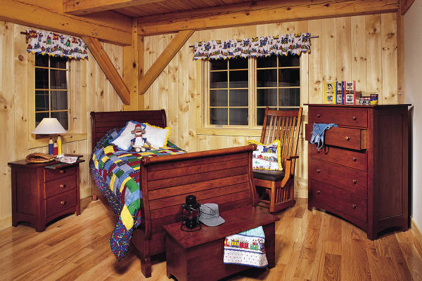Shaker Plank Sleigh Bed