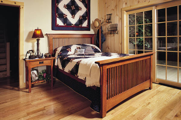 Mission Bed and Night Stand