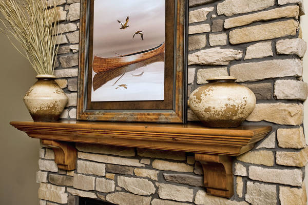Knotty Alder Mantel