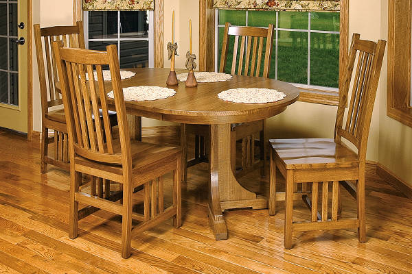 Mission Pedestal Table