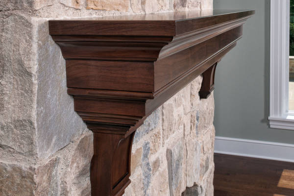 Walnut Mantel