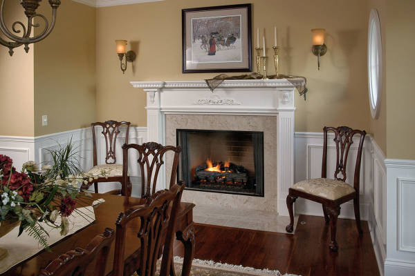 Painted Dining Room Mantel