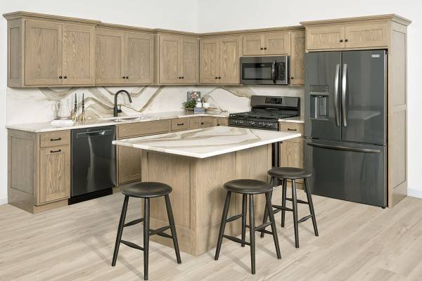 Shaker Red Oak Display