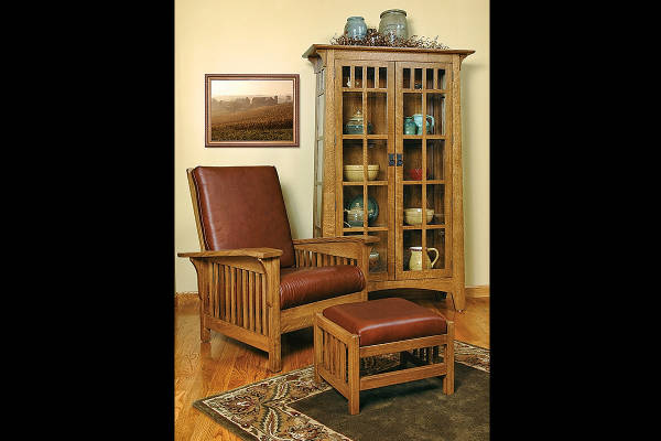 Mission Curio, Morris Mission Recliner with Ottoman